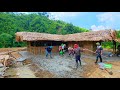 Single mother gets help from police officer JuSon to pour cement floor for her house