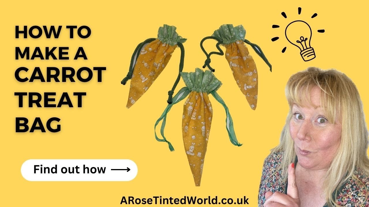 How To Make Carrot Drawstring Treat Bags