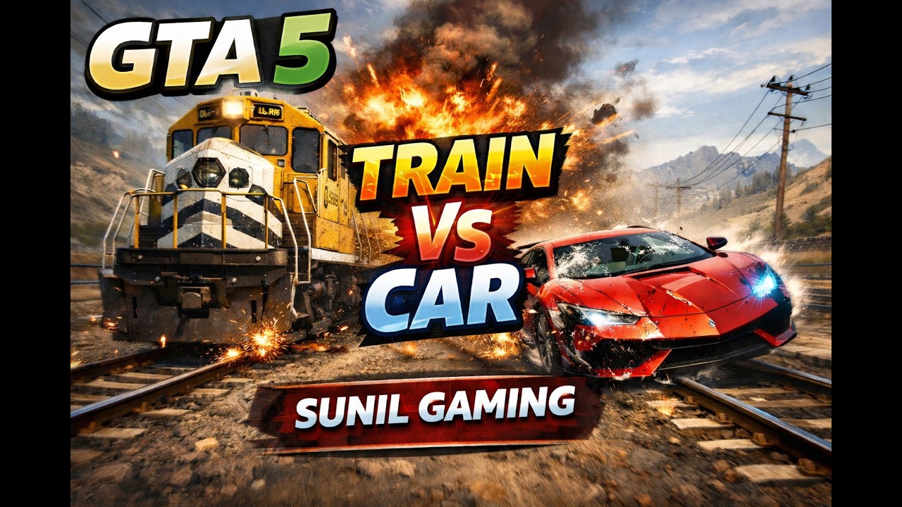 GTA 5 LIVE | Train vs 100 Luxury Cars 😱🔥 कौन बचेगा?