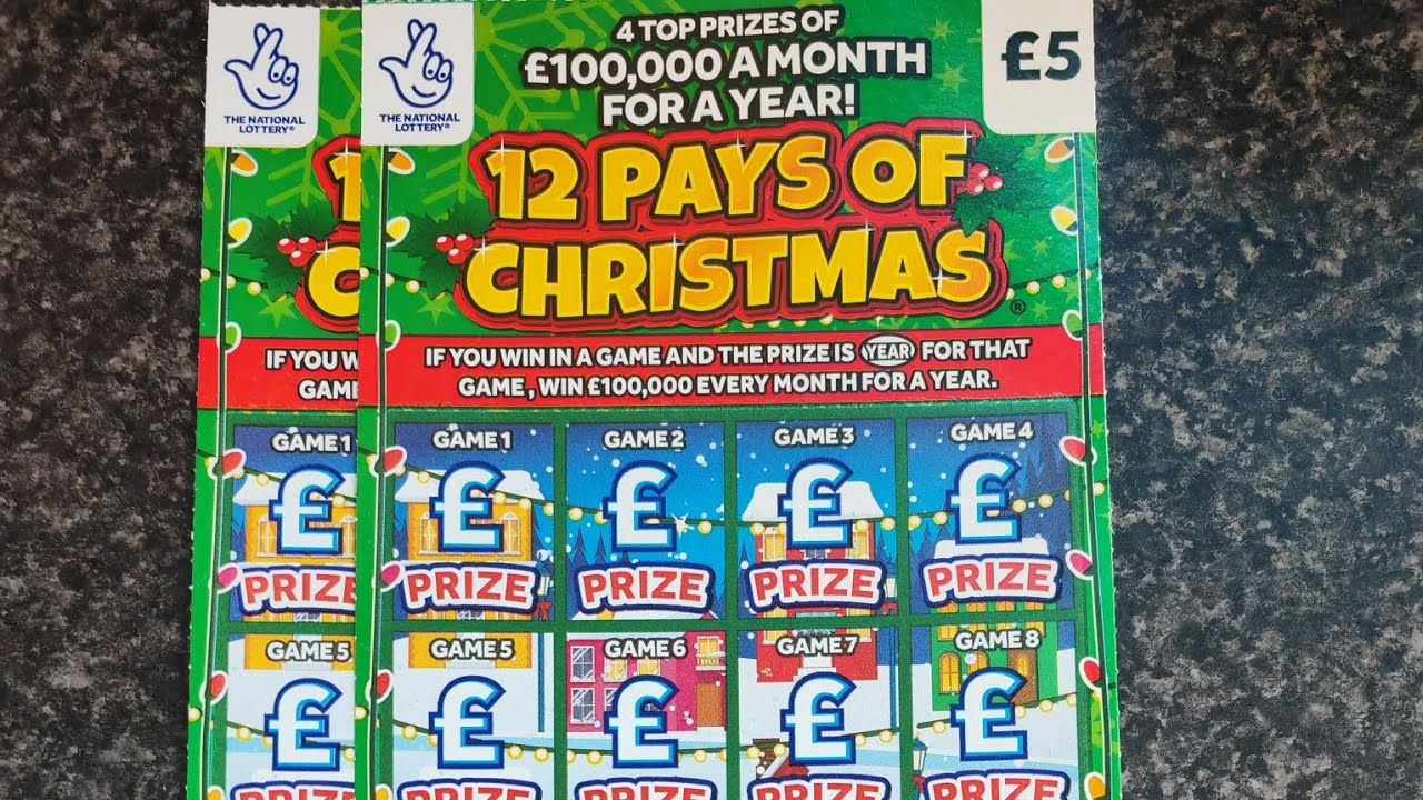 12 pays of Christmas scratch cards £10 in play YouTube
