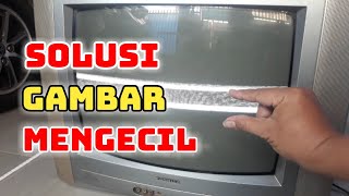 How to service a Toshiba tube TV with a shrinking image