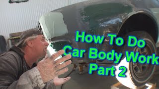 How To Do OVERALL Bodywork To A Car  Part 2  Using BONDO DynaGlass