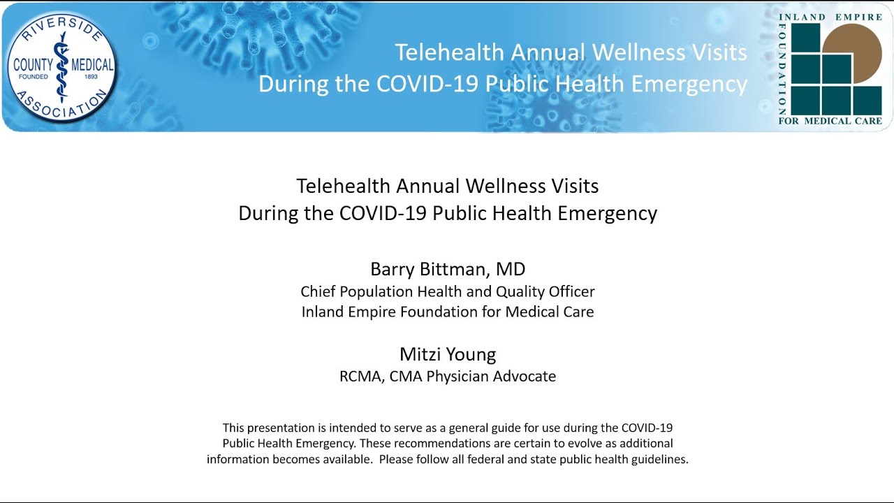 are annual wellness visits covered by telehealth