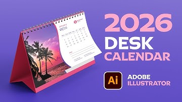 2026 Desk Calendar Design Tutorial - From Start to Finish in Adobe Illustrator 2025