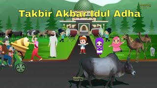 Gema Takbir Akbar Idul Adha | Eid Mubarak | Islamic Template Free Video Background Takbir Full Befug