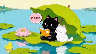 Peaceful Lotus Lake Lofi Cats 🌸 | Soft Chill Beats for Study, Work & Deep Focus screenshot 2
