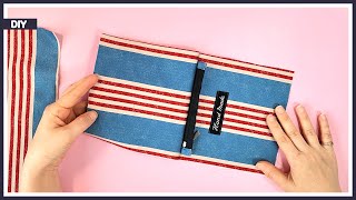 Even beginners can make it in 10 minutes. Zipper pouch without interfacing