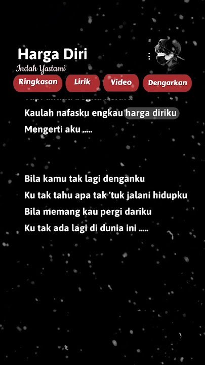 Harga Diriku/Bila Kamu Tak Lagi Denganku - Indah Yastami Cover Harga Diri (lirik) #music #lyrics