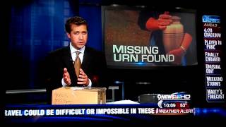 Lost urn is recovered. Postal service comes thru