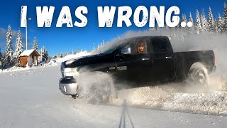 RAM 1500 OffRoad 4WD Lock Test In Deep Snow (I Was WRONG..) | Real World 4x4 review 2.0