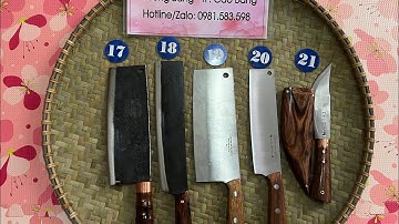 19/04/2023: Dao bếp làm từ nhíp xe và thép trắng không gỉ. Liên hệ: 0981.583.598