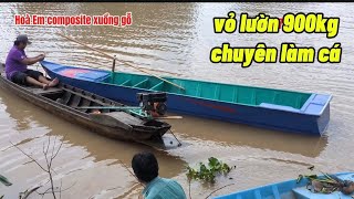 XUỒNG CÂU COMPOSITE 5m4 tải 900kg CHUYÊN LÀM CÁ.sáu hoà 0766.952.171