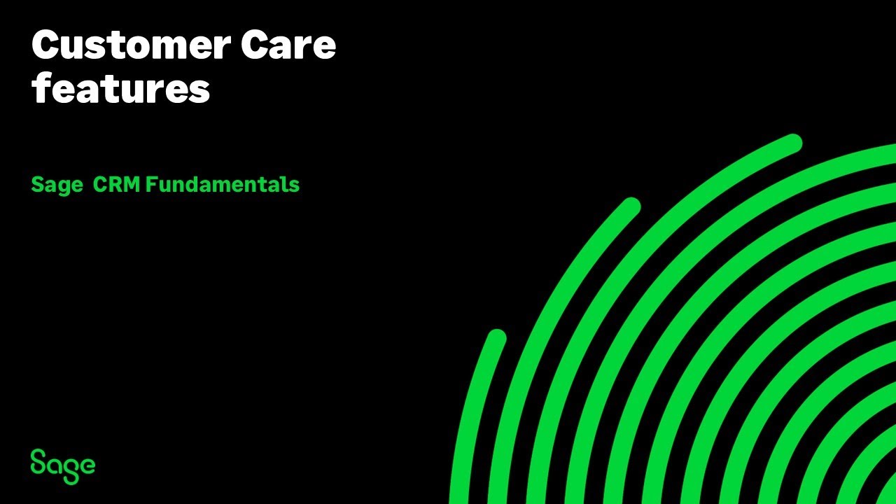 Sage CRM: Customer Care Features