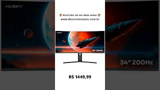 Monitor Gamer Curvo Husky Boreal 34" WQHD Ultrawide 200Hz 1ms Adaptive Sync DyPort e HDMI HMG00234PT