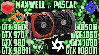 Gpu Rendering - Maxwell Vs Pascal - V-Ray, Redshift, Indigo, Luxmark, Octane, Blender Cycles