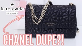 MUST SEE *UNDER $300* CHANEL CLASSIC FLAP DUPE FROM KATE SPADE / Kate Spade  Bloom Small Shoulder Bag - YouTube