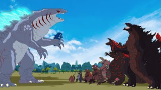 30 MINUTES FUNNY OF GODZILLA vs SHARKZILLA - Godzilla Animation Compilation