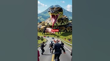 Brave Hero Save 🐍| Giant Python Rescue & Prehistoric Facts | AI Gaming Adventure #Shorts #shortsfeed