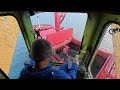 WORKING AT HEIGHT !!! Coal loading and unloading /// crane ship