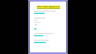 Python Chapter 4 Questions and Answers with Certified Solutions1301 636x882