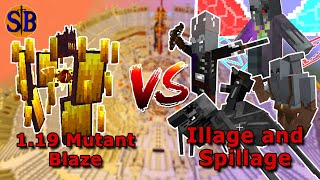 NEW Mutant Blaze vs Illage and Spillage | Minecraft Mob Battle