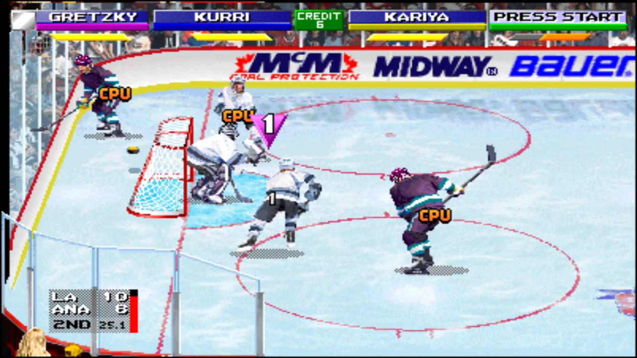 2 on 2 Open Ice Challenge: Los Angeles Kings Vs. Anaheim Mighty Ducks Arcade (MAME)