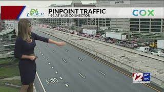 Tractor-trailer rollover on I-95 north in Providence causing major delays
