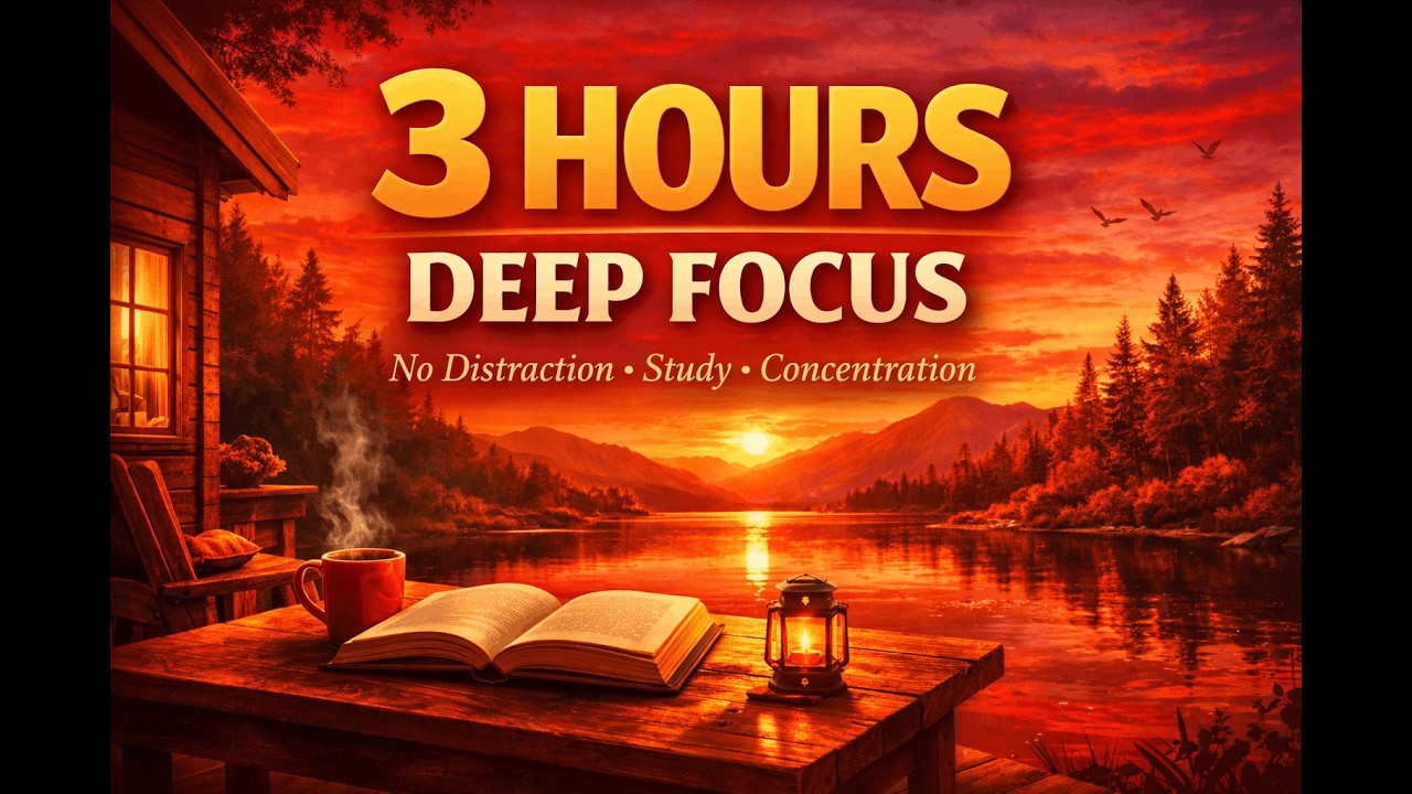 3 Hours Deep Focus Music for Studying - Study & Concentration Ambient Background