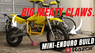 MX650 Mini Enduro IRC Knobby Tires Installed | Razor Dirt Bike