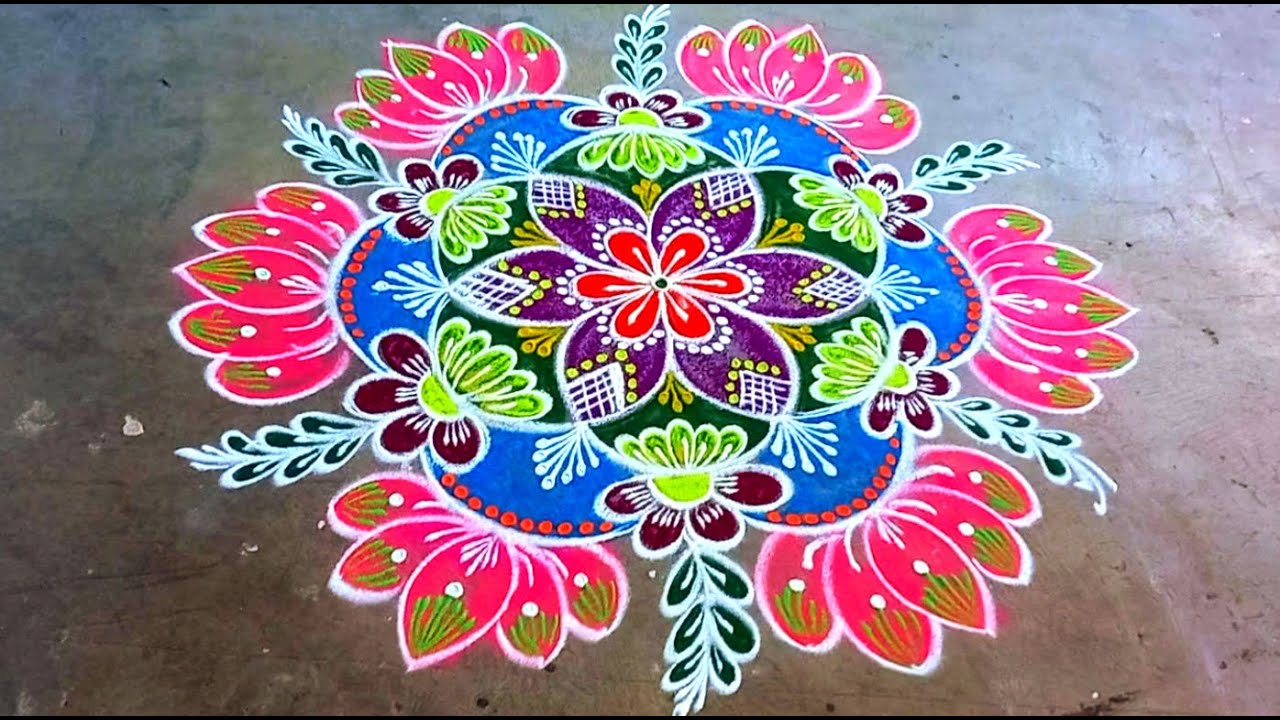 Margazhi Kolam🍀New Year Special Rangoli Design 2025🍀Pongal Kolam🍀Sankranthi Muggulu🍀Easy🍀Rangoli