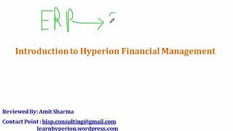 Oracle Hyperion HFM Introduction   HFM Holistic Vi