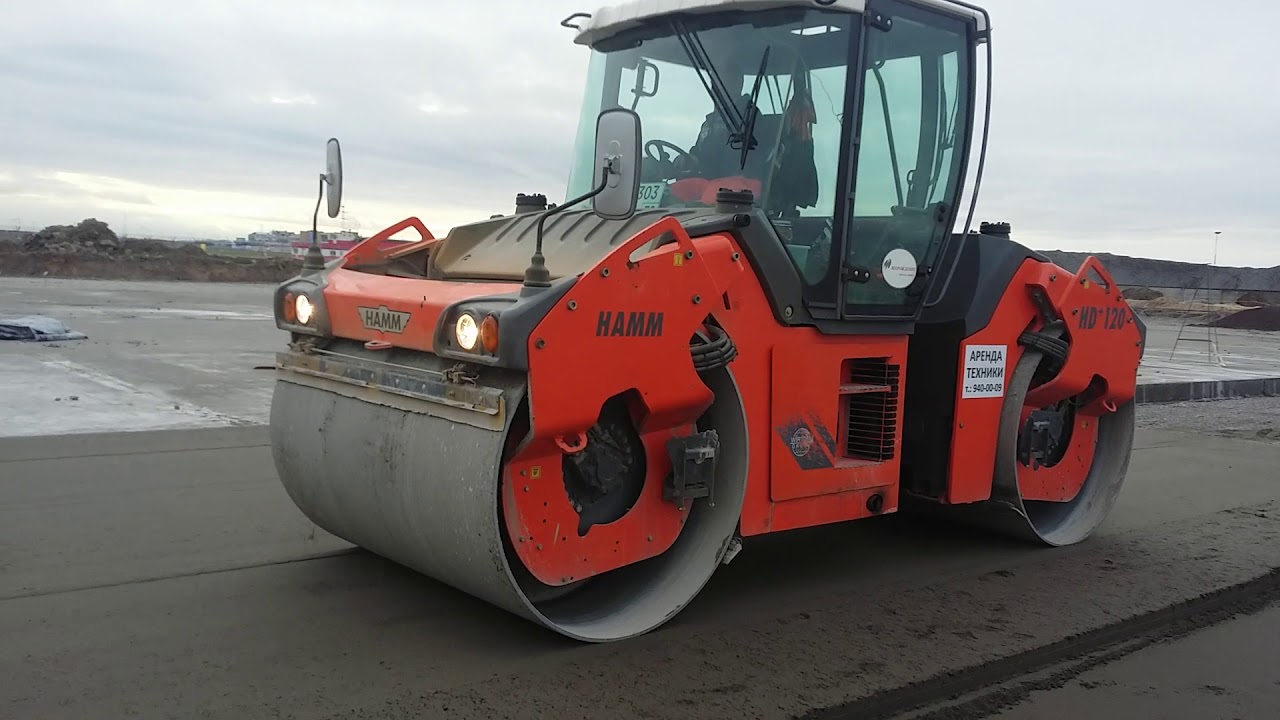 Укладка тощего бетона - YouTube