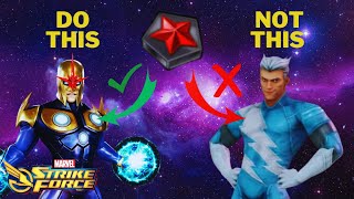 Save Your Dark Promos For Nova. Quicksilver Red Stars Are A Trap! | MARVEL Strike Force | MSF