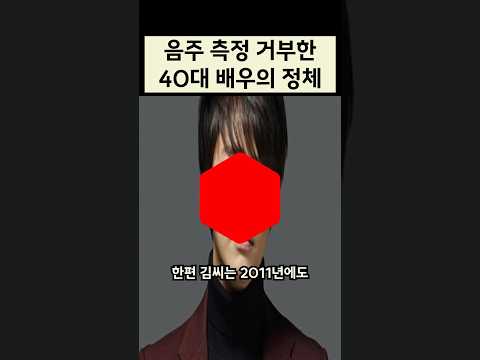 음주측정 거부한 40대 가수겸 배우 정체