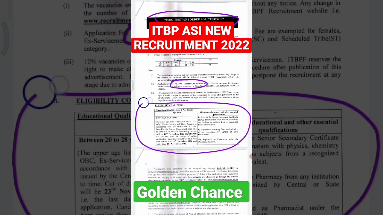 💥 मौज कर दी 💥ITBP asi recruitment 2022 | ITBP latest new vacancy 2022 