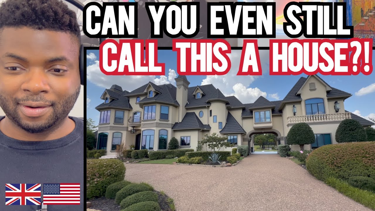A MASSIVE TEXAS MANSION TOUR WITH A PRIVATE RESORT BACKYARD! - Brit Reacts
