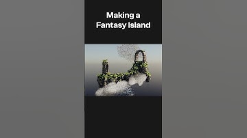 Making a 3D Fantasy Island #shorts #blender #fantasy #3d