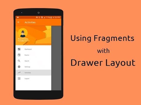 Using Fragments with Drawer Layout UI in Android Studio - YouTube