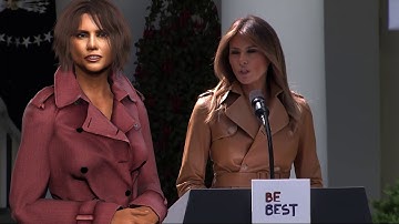 Icone Animation FUN! Melania Trump Character Creator HeadShot practice View at 1080p