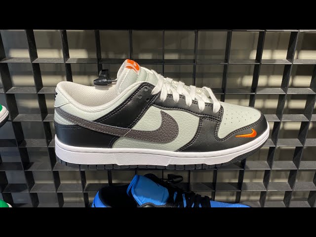 Nike Dunk Low “Mini Swoosh” (Black/Total Orange) - Style Code: FN7808-001 