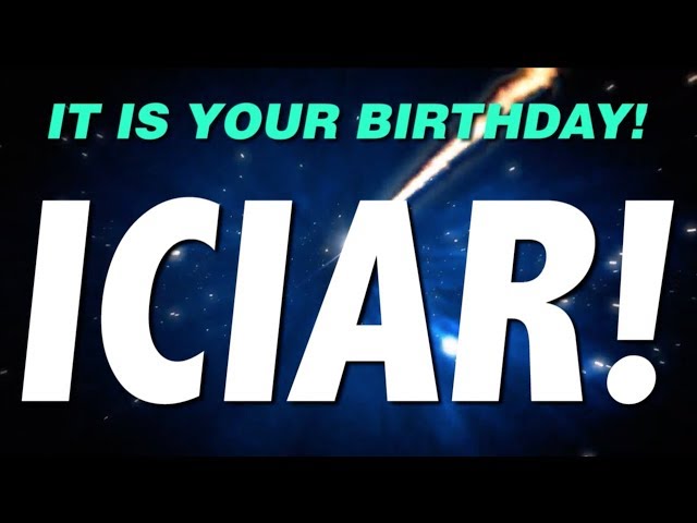 HAPPY BIRTHDAY ICIAR! This is your gift.