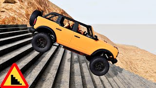 Cars Vs Stairs [23] ▶️ BeamNG DRIVE Realistic Cars Crash Satisfying Gameplay