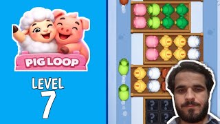 Pig Loop: Color Puzzle Level 7 Gameplay Walkthrough Solution 