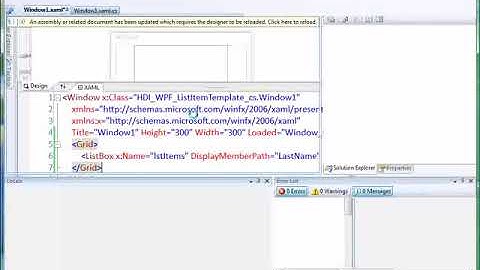 win video WPF List Item Template