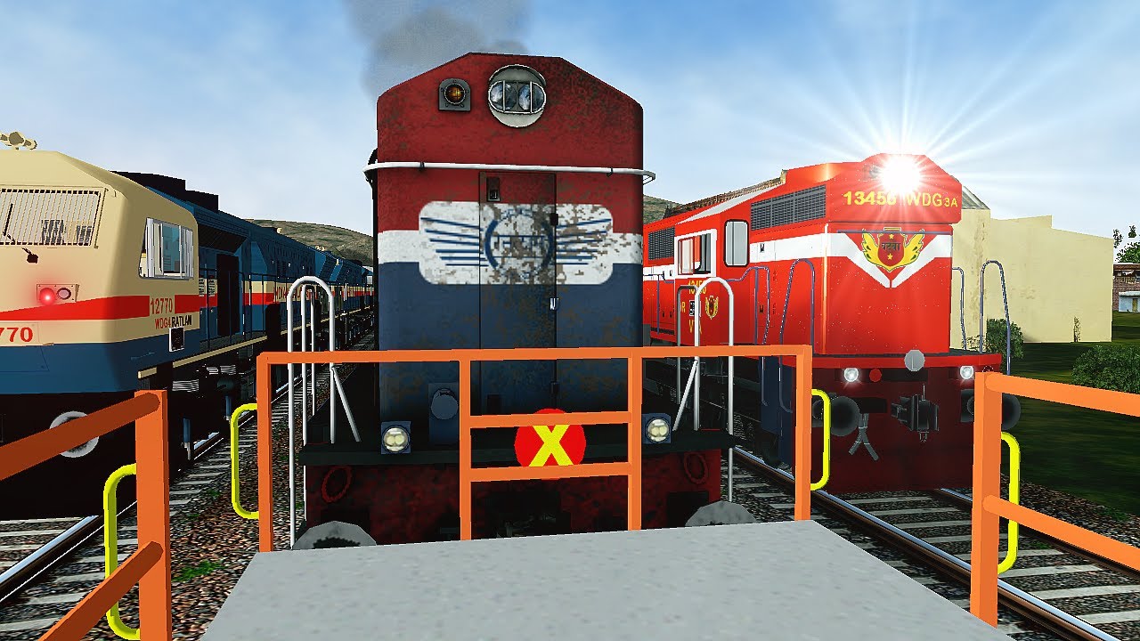 Rescue Python Freight Train With Twin Loco In Indian Train Simulator In