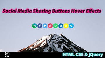 Social Media Sharing Buttons Hover Effects with Fontawesome Icon using HTML & CSS