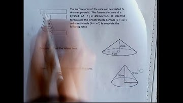 Geometry 11.3 SA of pyramids and cones