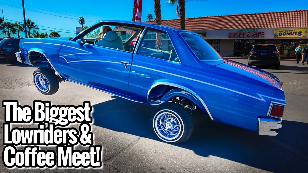 Почти 150 лоурайдеров в лучших машинах и кофе в Восточном Лас-Вегасе, Anthony’s Donuts (Lowrider ...