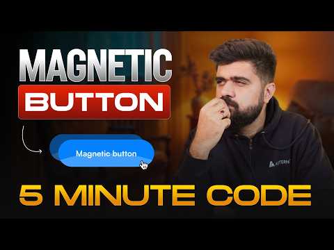 Code This Magnetic Button in 5 Minutes | 5 Minute Animation | Manu Arora