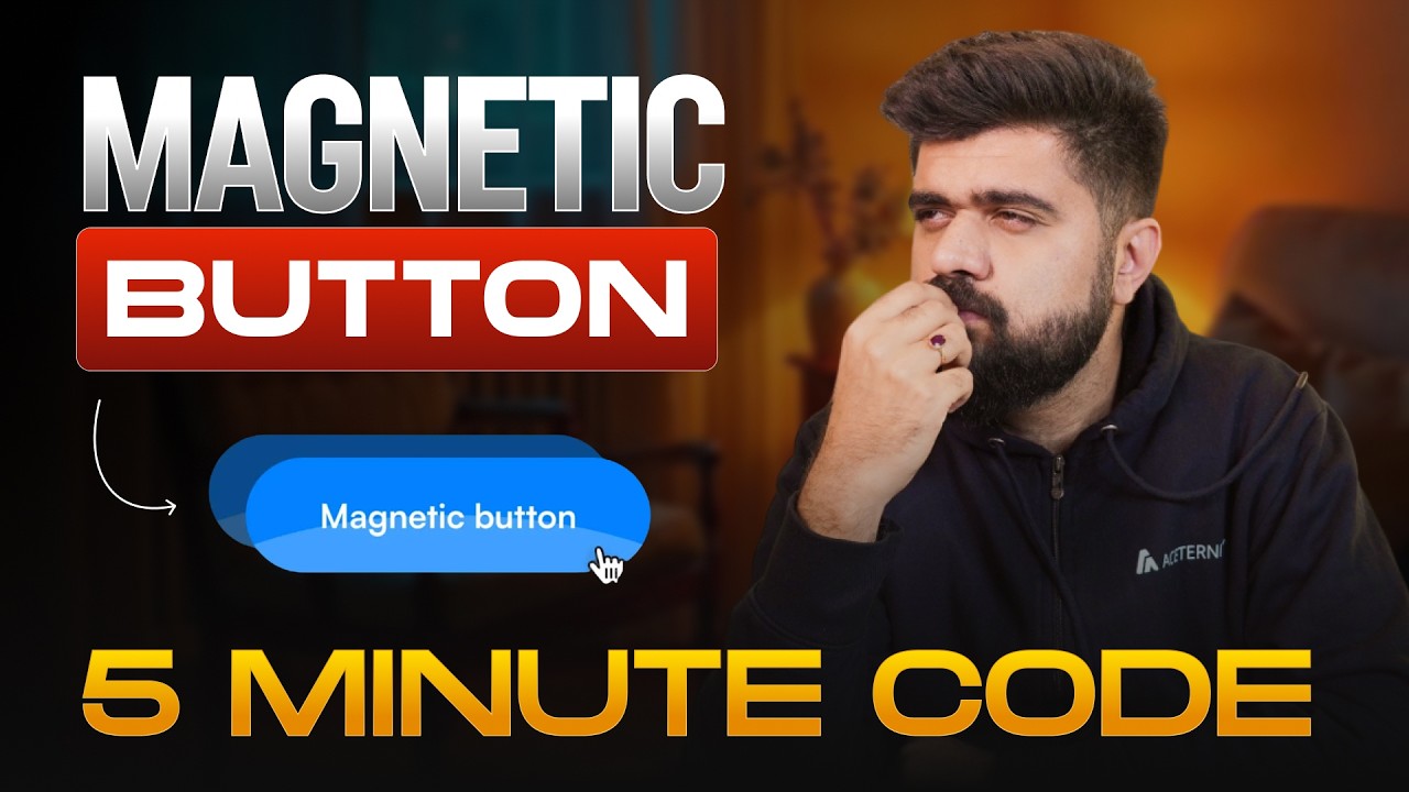 Code This Magnetic Button in 5 Minutes | 5 Minute Animation | Manu ...
